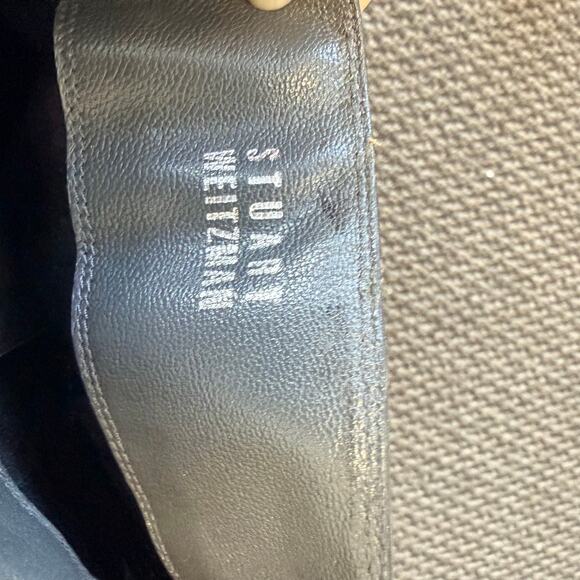 Stuart Weitzman Womens Black Leather Riding Knee High Boots Size 10.5 - Picture 8 of 9